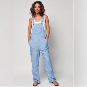 NWT Faherty mechanic overalls 100% linen